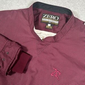 ZERO Restriction Microlite Crewneck Men L Red Gore-Tex Golf Pullover Windbreaker